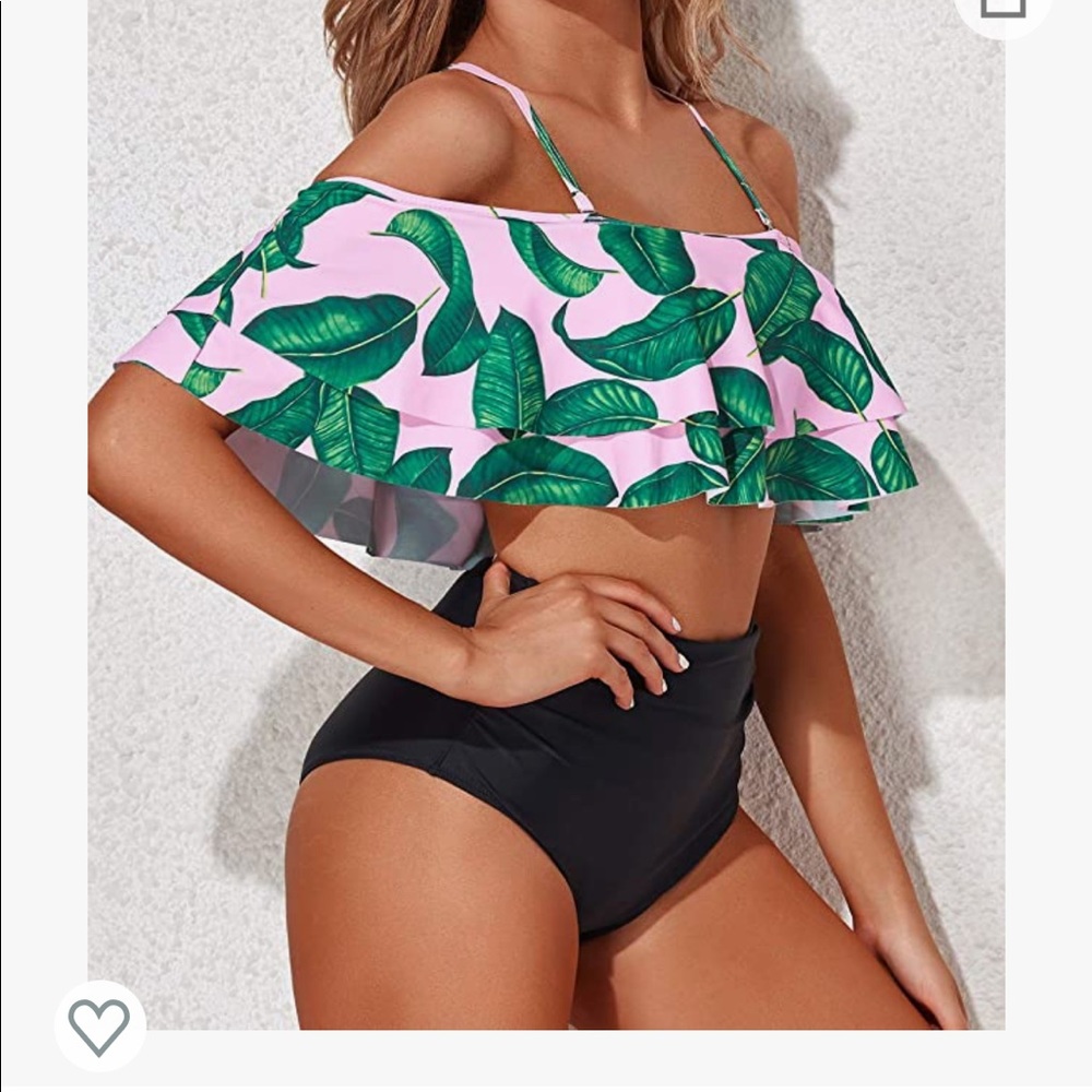 Tempt Me Ruffle Top & High Waisted Bikini Bottom - Picture 2 of 16